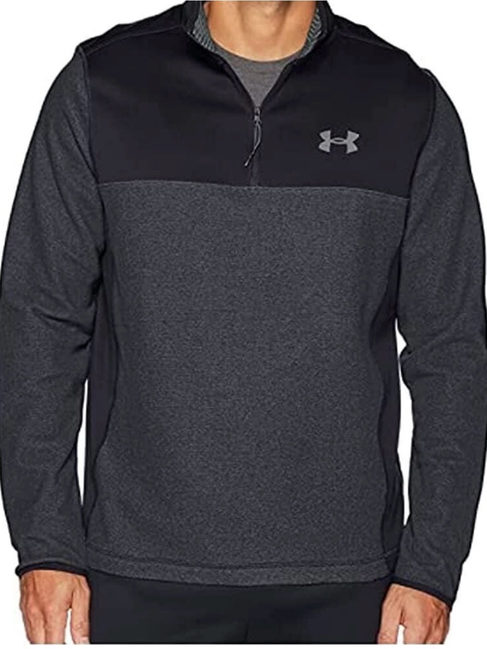 Under Armour Men’s Charcoal Gray & Black Quarter-Zip Performance Jacket